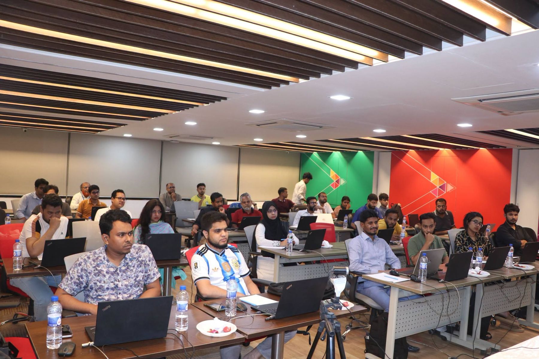 A full room of professionals at a Data Solution 360 corporate training session